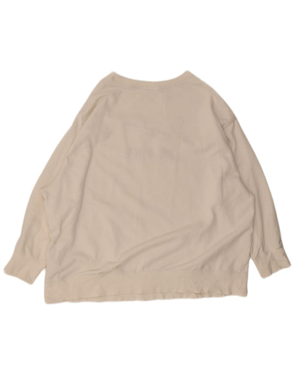 Nike Herre Oversized grafisk sweatshirt trøje 3XL hvid bomuld