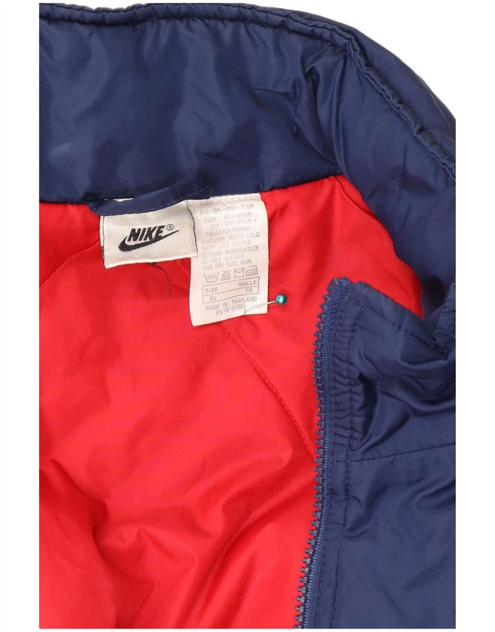 Nike Herre Windbreaker Jacket UK 42 XL Navy Blue Nylon