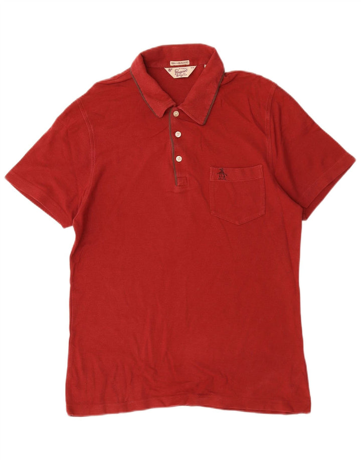 Penguin Heritage Slim Fit Polo Shirt Medium Rød Bomuld