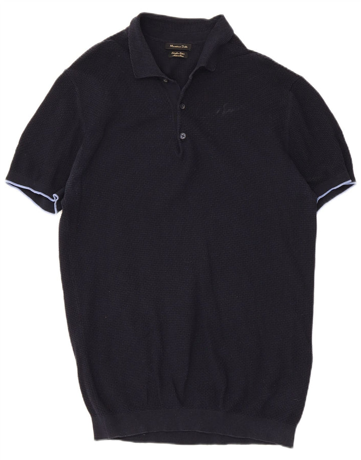 Massimo Dutti Herre poloshirt Stor marineblå bomuld