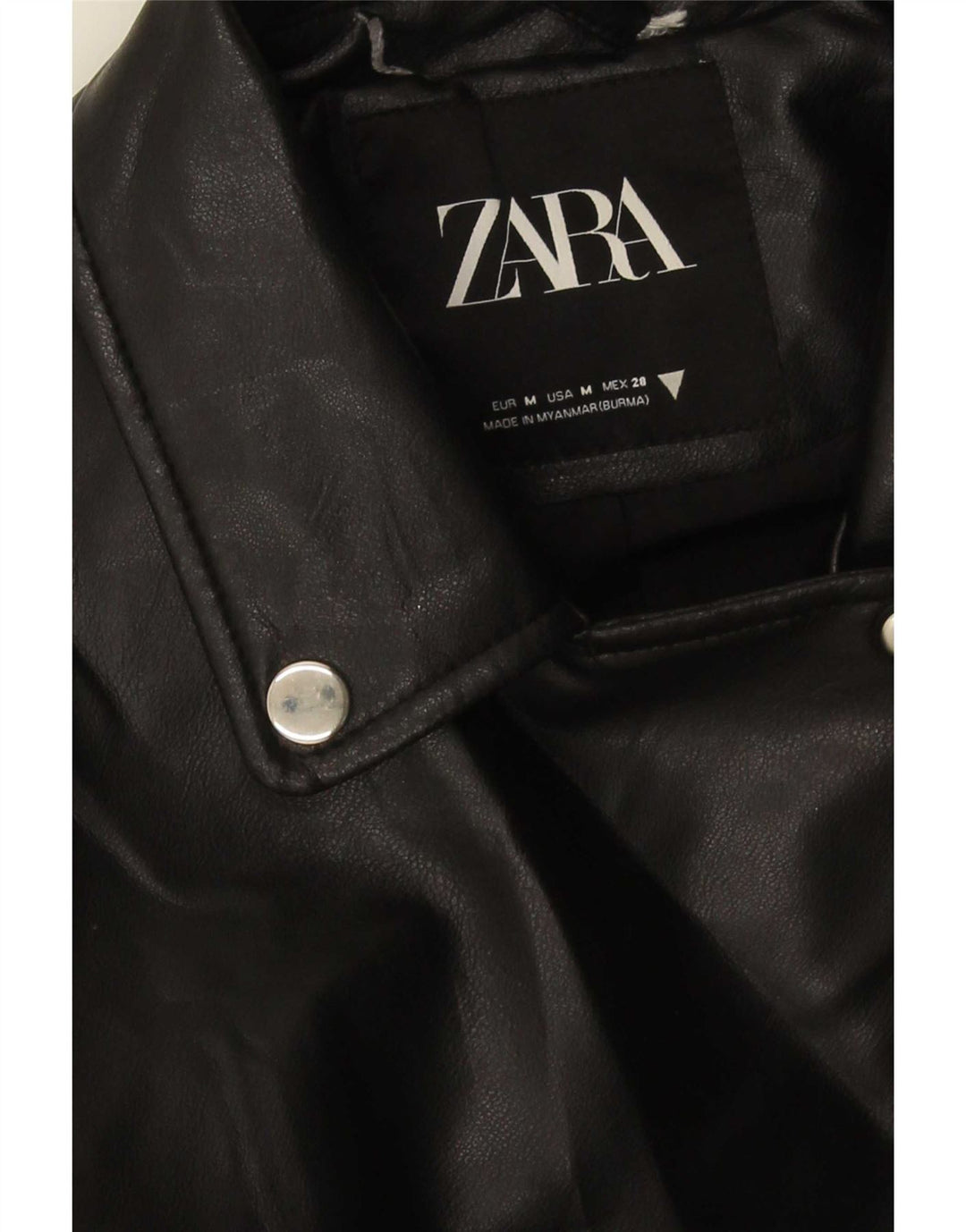 Zara Biker Jacket UK 12 Medium Sort