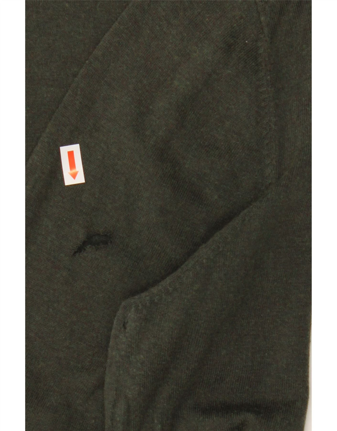 MASSIMO DUTTI Herre Crew Neck trøje Sweater Stor Khaki Bomuld