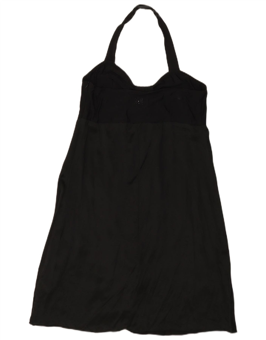 Guess By Marciano Dame Halter Dress IT 46 Large Black Silk