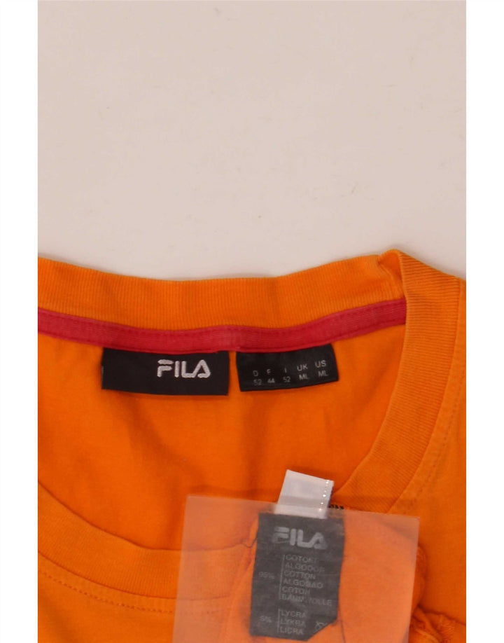 Fila Herre grafisk T-shirt Top Medium Orange Bomuld