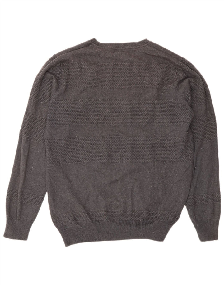 Harmont & Blaine Herre sweater med rund hals, mellemgrå uld