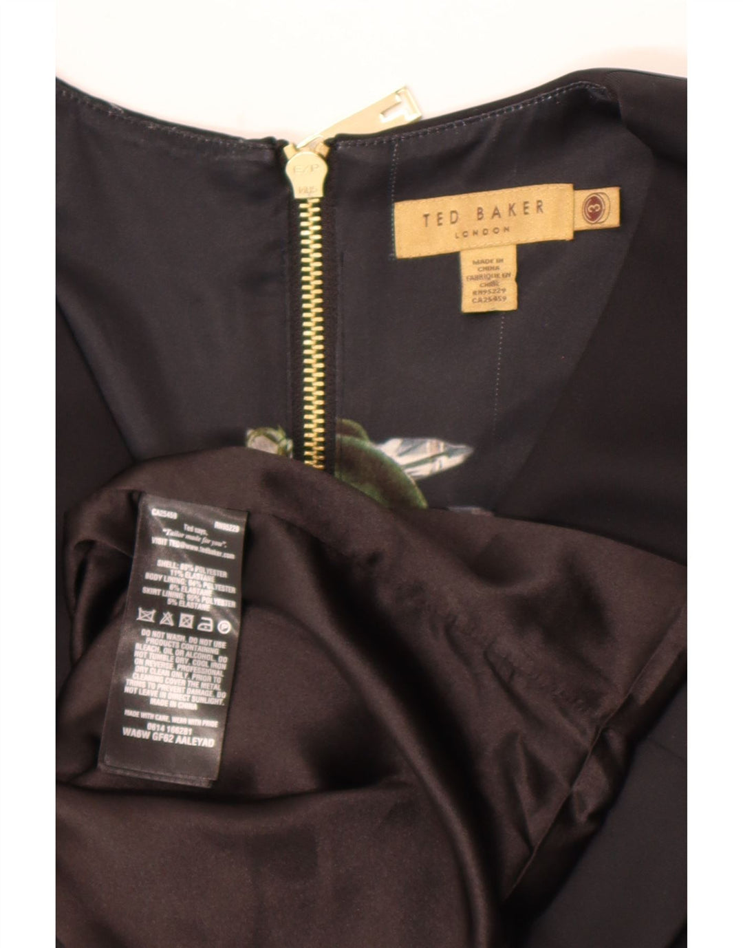 Ted Baker Dame Ærmeløs Bodycon Kjole Størrelse 3 Medium Sort Polyester
