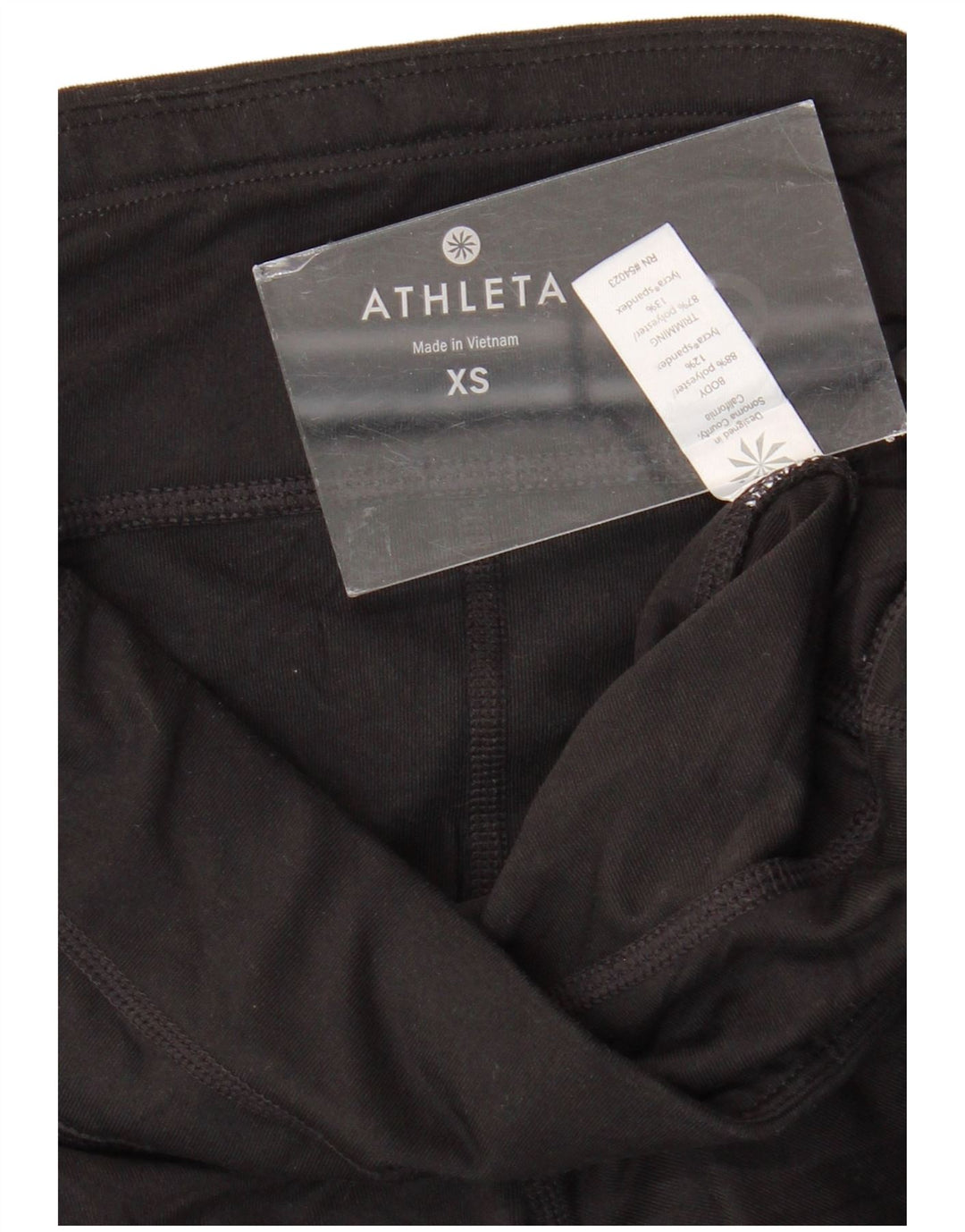 ATHLETA Womens Leggings UK 6 XS sort plettet polyester