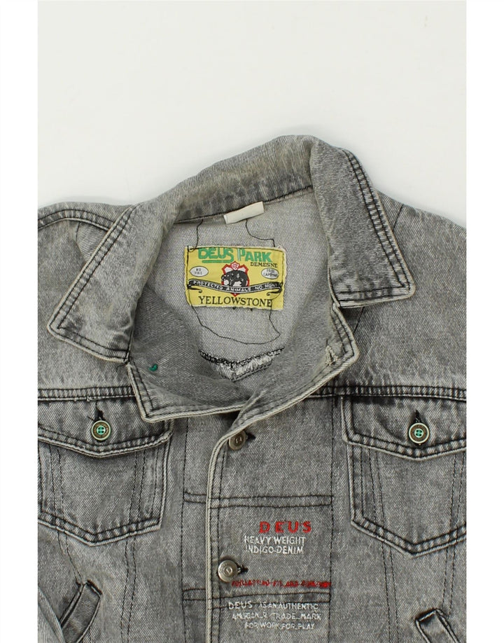 DEUS Boys Denim Jacket 7-8 Years Grey Cotton Vintage Deus and Second-Hand Deus from Messina Hembry 