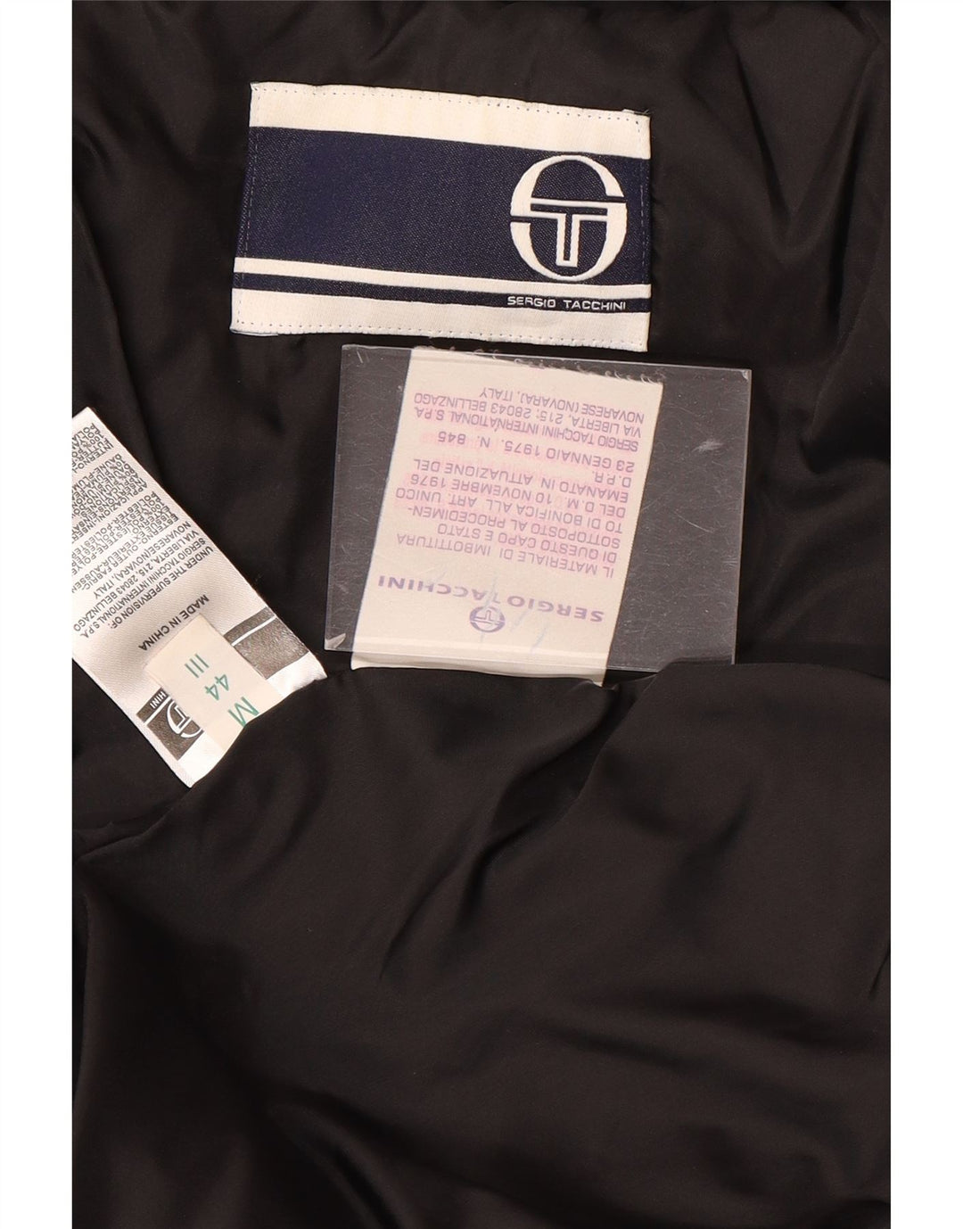 Sergio Tacchini Dame Hætte Polstret Jakke IT 44 Medium Sort Polyester