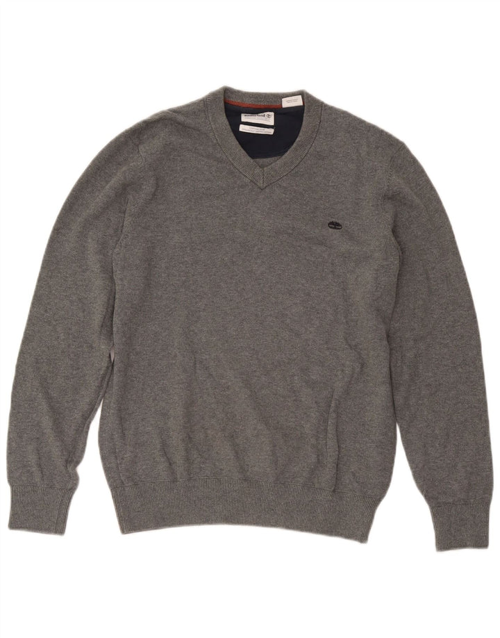 Timberland Herre V-hals sweater lille grå bomuld