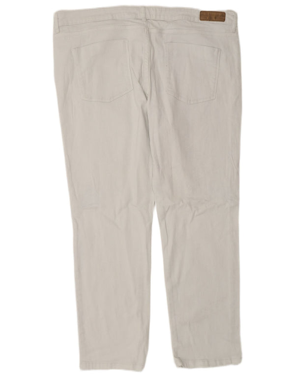 Marks & Spencer Dame Højtaljede Slim Jeans UK 18 XL W38 L28 Hvid Bomuld