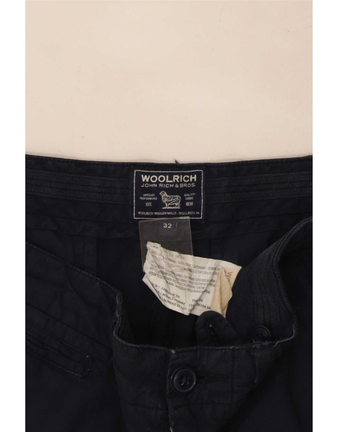 Woolrich Herre Casual Shorts W32 Medium Navy Blue
