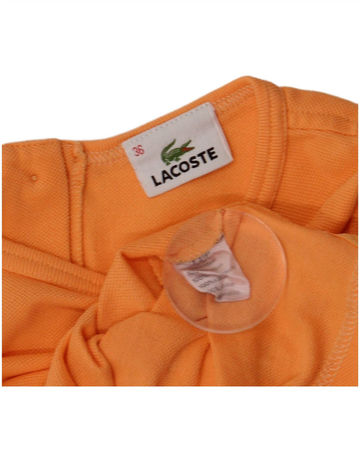 Lacoste Womens Crop Vest Top Størrelse 36 Lille Orange Bomuld