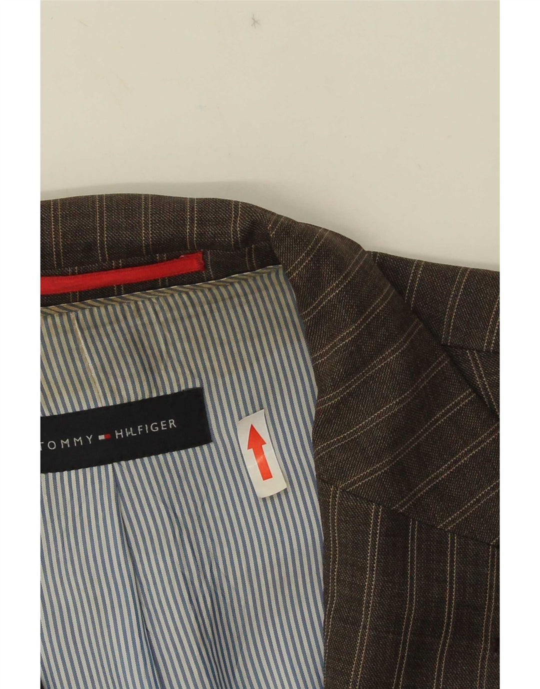 Tommy Hilfiger Herre 2-knaps blazerjakke IT 52 XL Brun stribet viskose