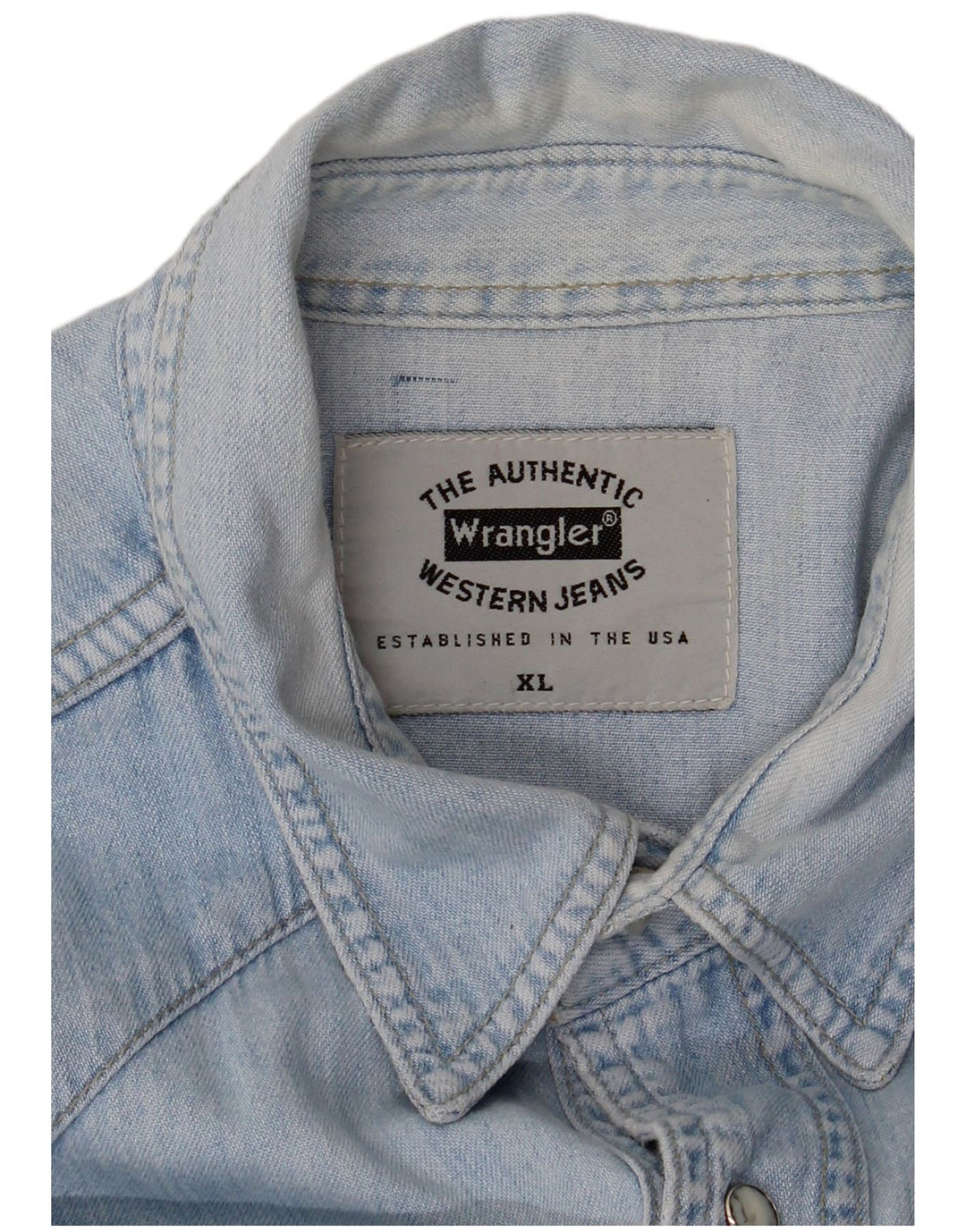 Wrangler Herre Denim Shirt XL Blå Bomuld