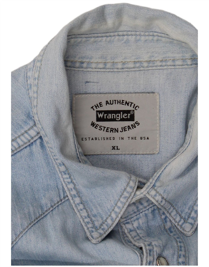 Wrangler Herre Denim Shirt XL Blå Bomuld