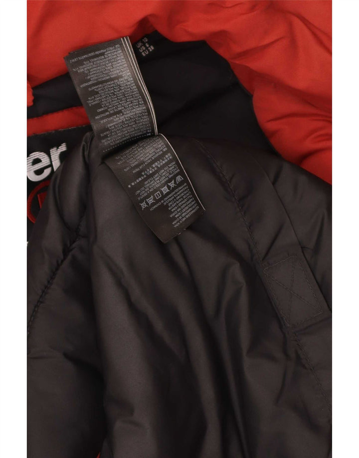 Superdry Oversized Parkajakke med hætte til kvinder UK 10 Lille rød farveblok