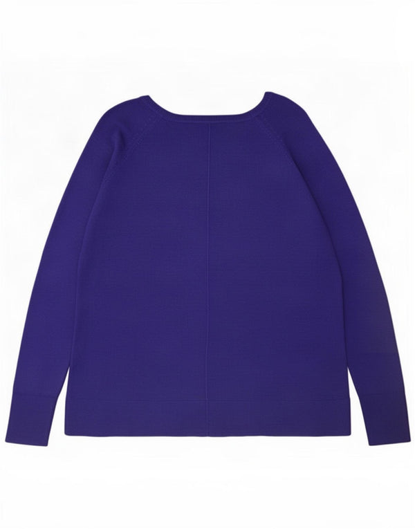 Zara Dame Boat Neck Jumper Sweater UK 14 Medium Purple
