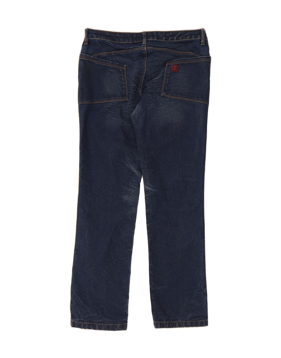 TOMMY HILFIGER Womens Straight Jeans W33 L30 Navy Blue Cotton Vintage Tommy Hilfiger and Second-Hand Tommy Hilfiger from Messina Hembry 