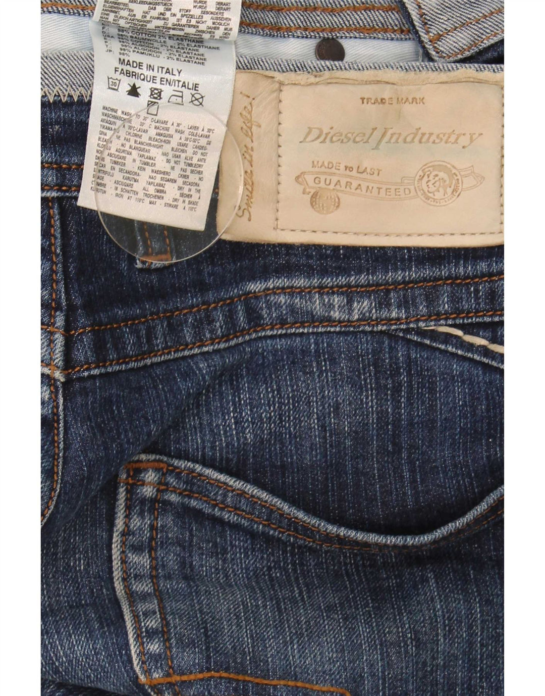 Diesel Straight Jeans til mænd W30 L30 Blå Bomuld