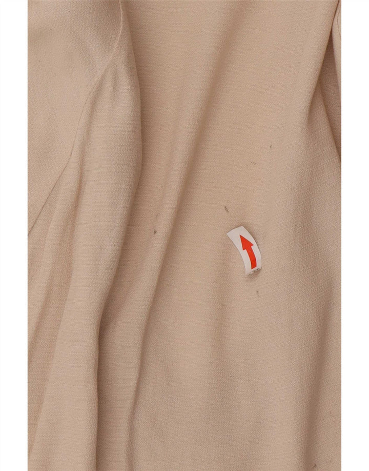 Zara Dame Oversized Tunika Top UK 10 Small Beige Polyester