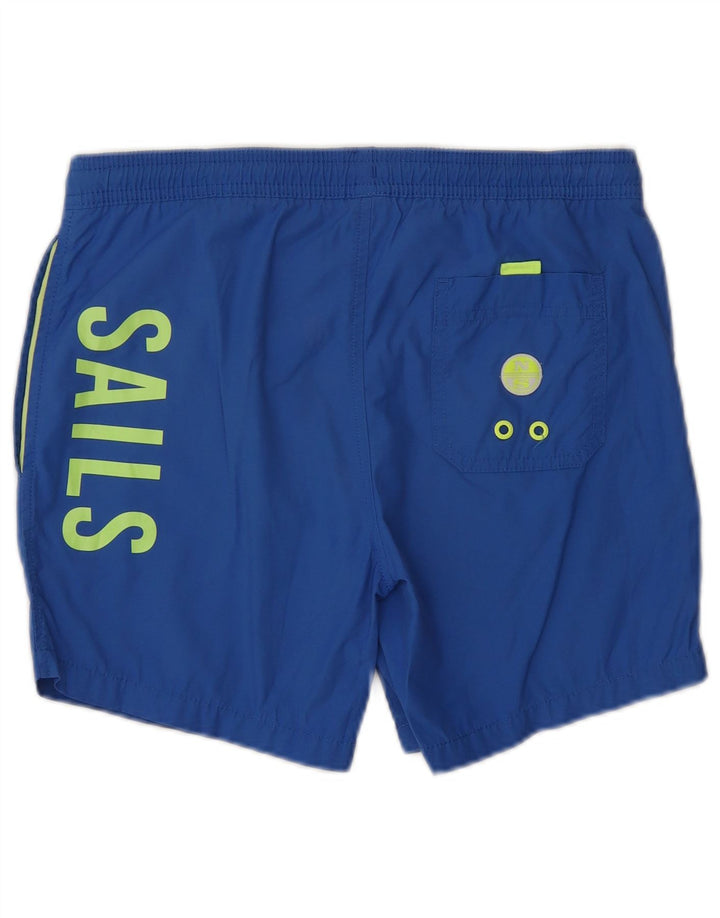 North Sails Drenge Grafiske Badeshorts 11-12 År Blå Polyester