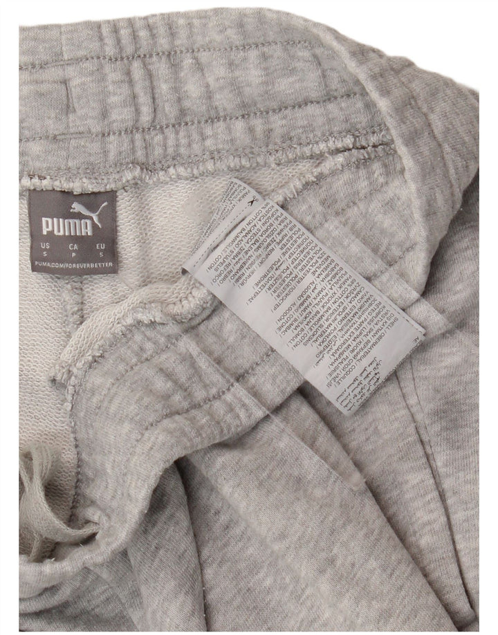 PUMA Mens Graphic Tracksuit Trousers Joggers Small  Grey Cotton