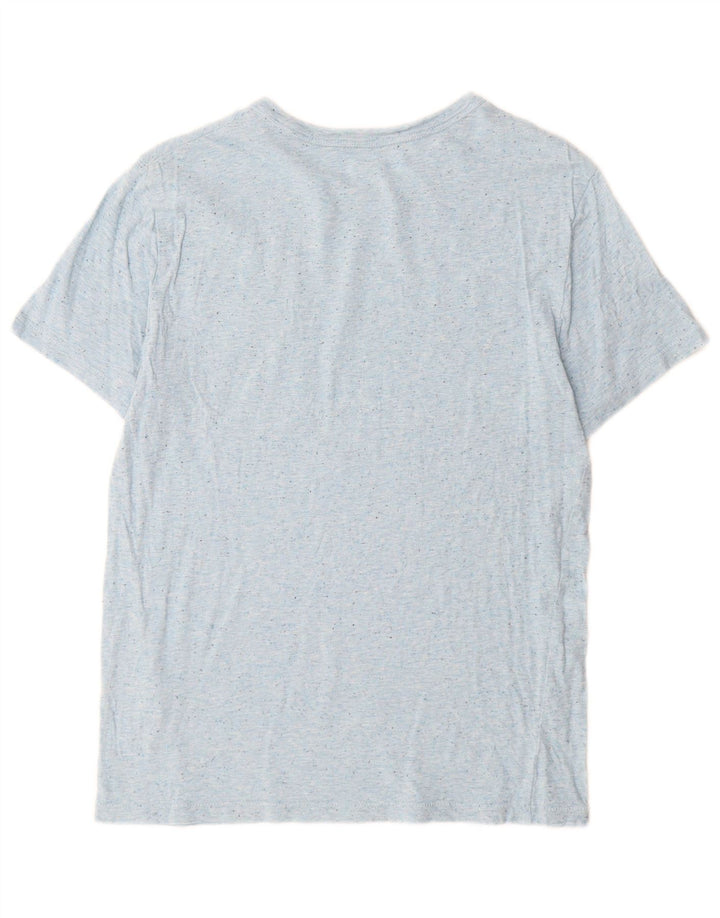 J. Crew Herre T-Shirt Top Lille Blå Flecked Bomuld