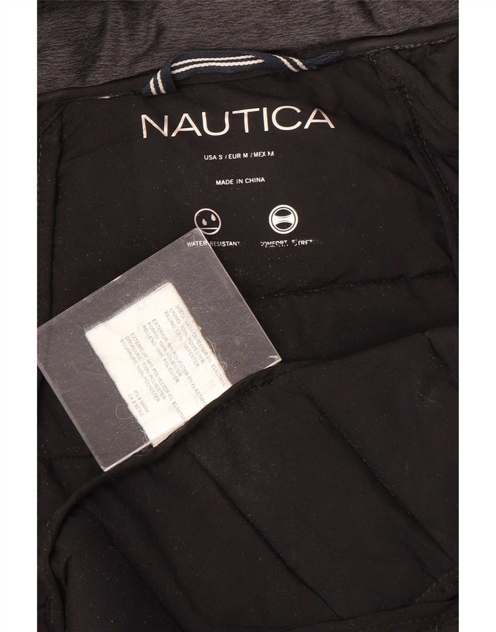 Nautica Dame Hætte Polstret Frakke UK 10 Lille Grå Polyester