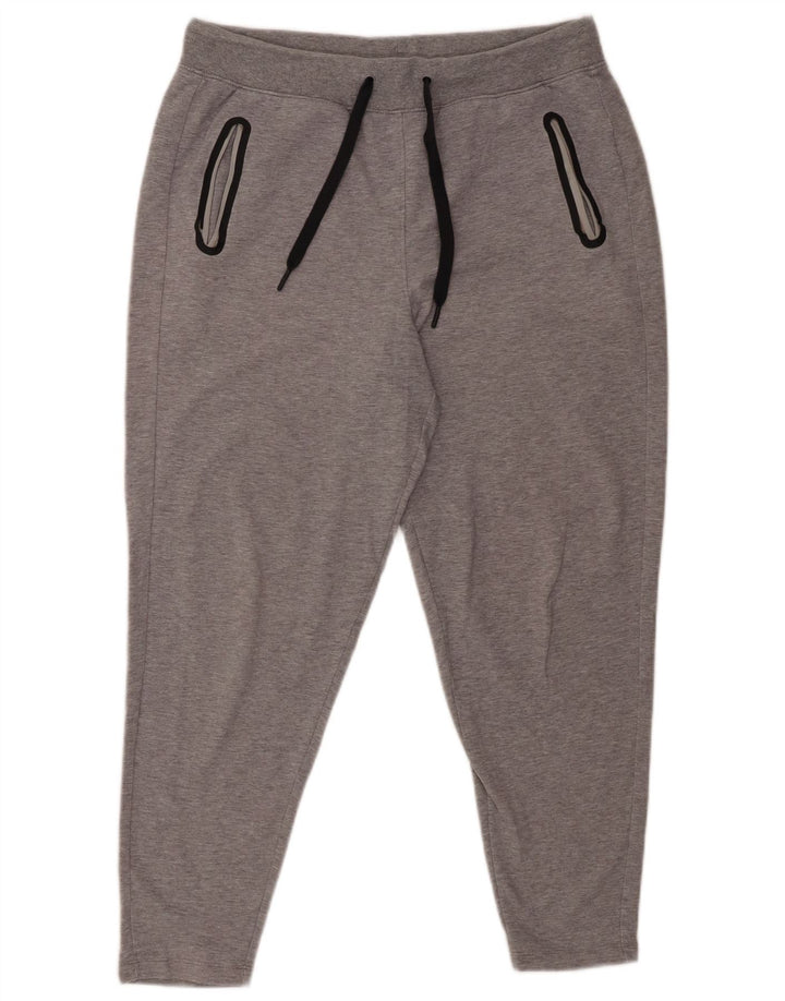 Marks & Spencer Womens Crop træningsdragt Bukser UK 12 Medium Grey Bomuld