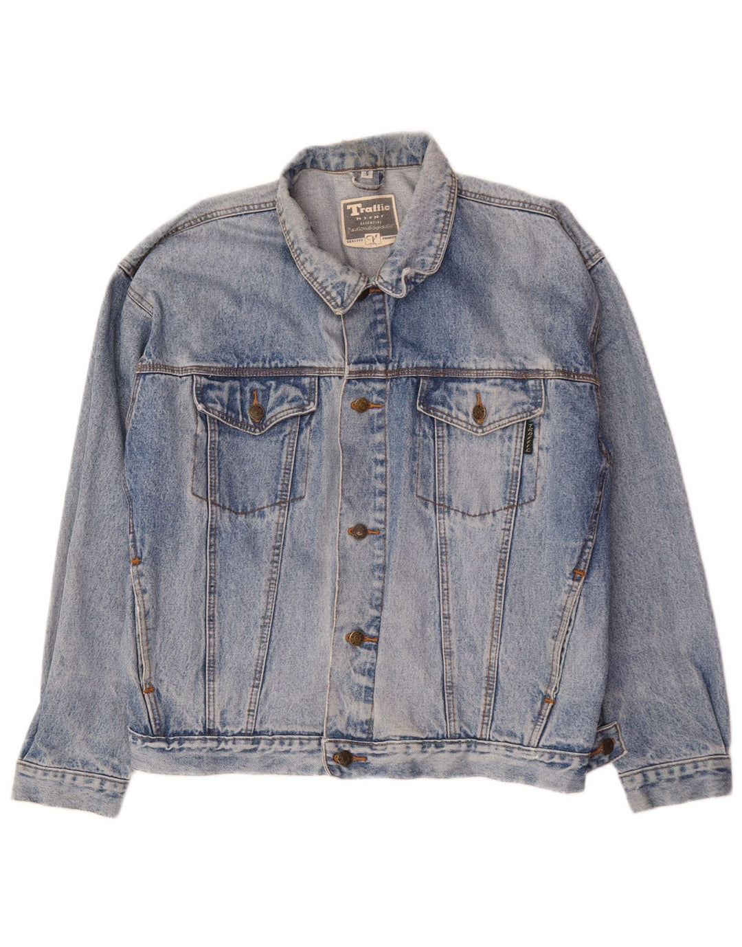 Traffic Herre denimjakke UK 42 XL Blå Bomuld