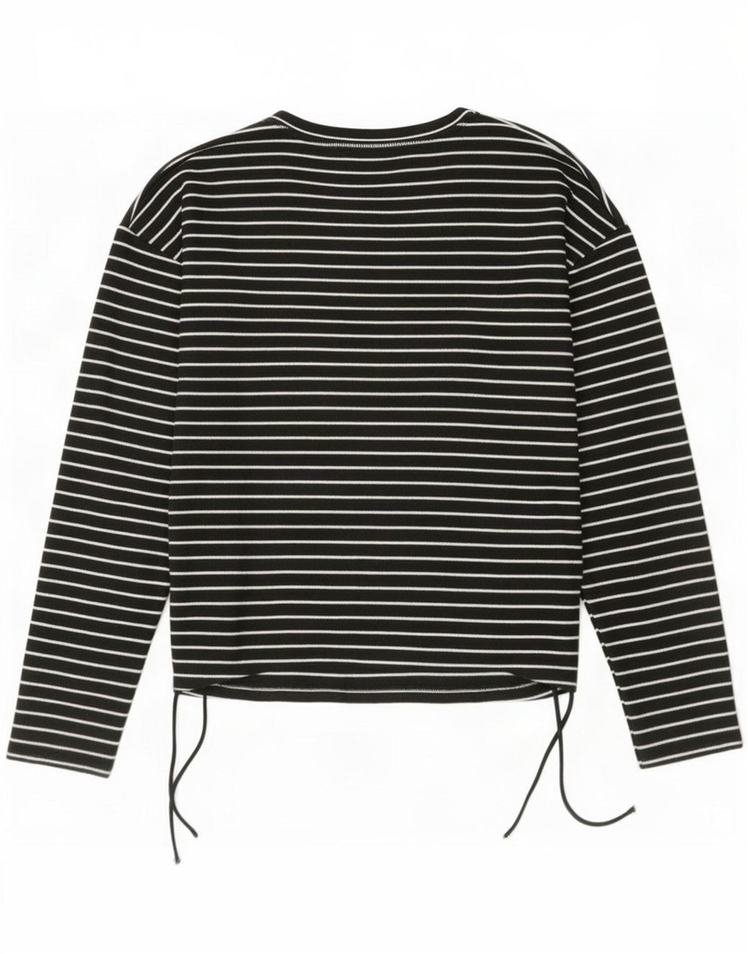 Zara Dame Top Langærmet UK 16 Large Black Pinstripe Polyester