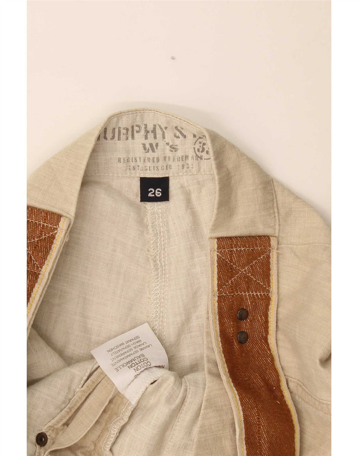 Murphy & Nye Dame Bootcut Casual Bukser W26 L31 Beige Bomuld