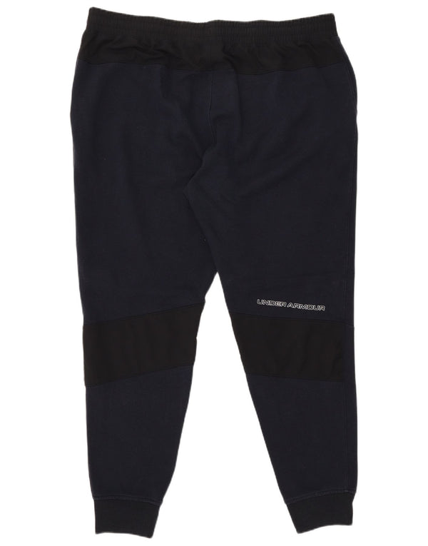 Under Armour Mens Tracksuit Trousers Joggers 2XL  Navy Blue Colourblock