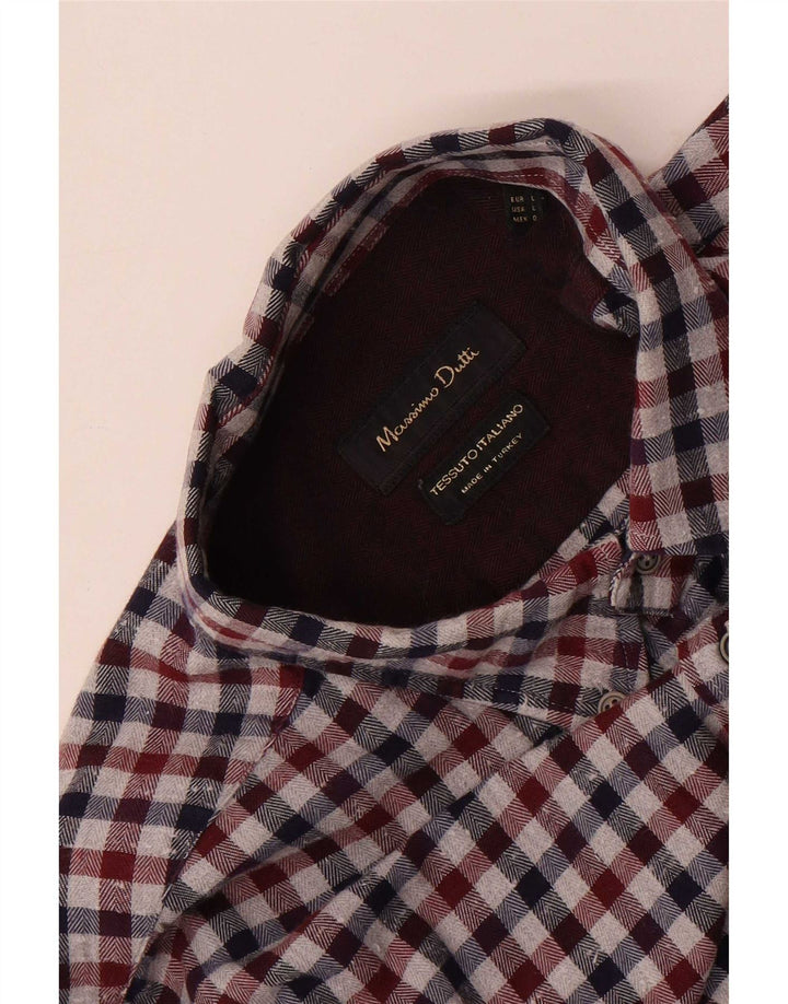 Massimo Dutti Herre Flanellskjorte Stor flerfarvet Gingham