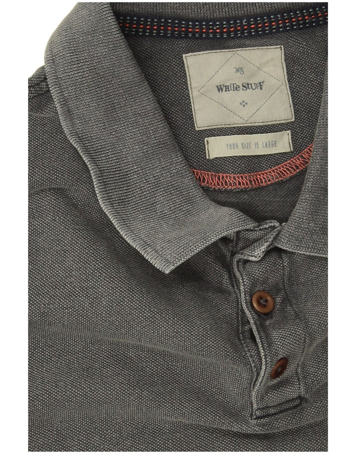 White Stuff Herre Polo Shirt Stor Grå Bomuld