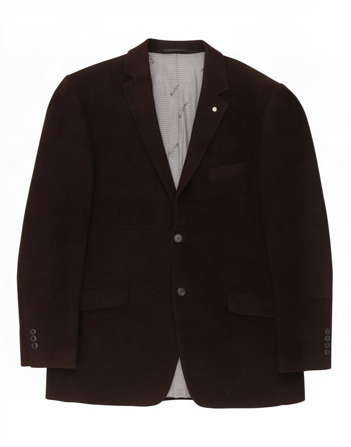 Ben Sherman Herre 2-knaps blazerjakke UK 42 XL Brun bomuld