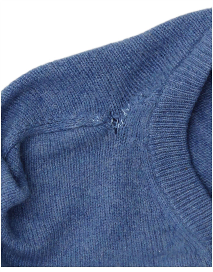 JAMES PRINGLE Herre V-hals sweater Stor Blå Ny Uld