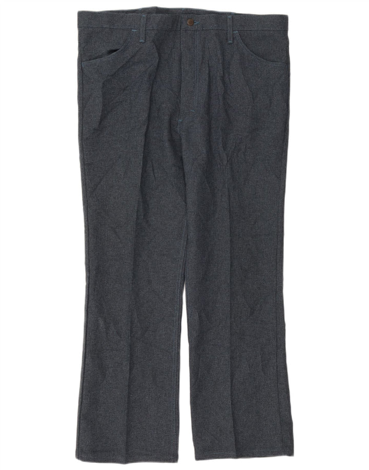 Wrangler Straight Suit Bukser til mænd W42 L30 Marineblå polyester