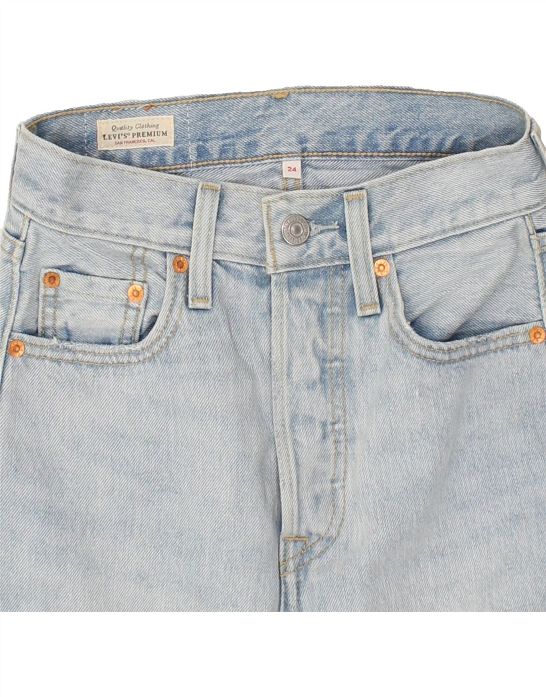 LEVI'S Womens Denim Skirt W24 XS Blue Vintage Levi's and Second-Hand Levi's from Messina Hembry 