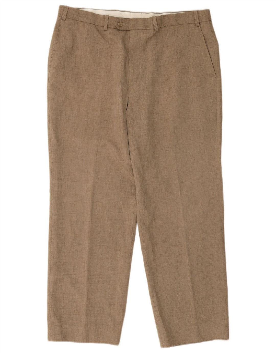 Marks & Spencer Straight Suit Bukser til mænd W38 L27 Beige Polyester