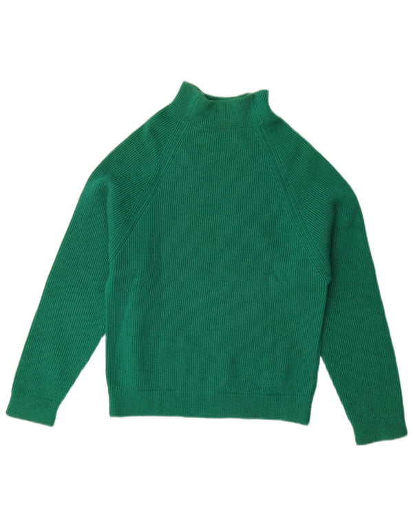 Vintage Dame Turtle Neck Jumper Sweater UK 14 Medium Green