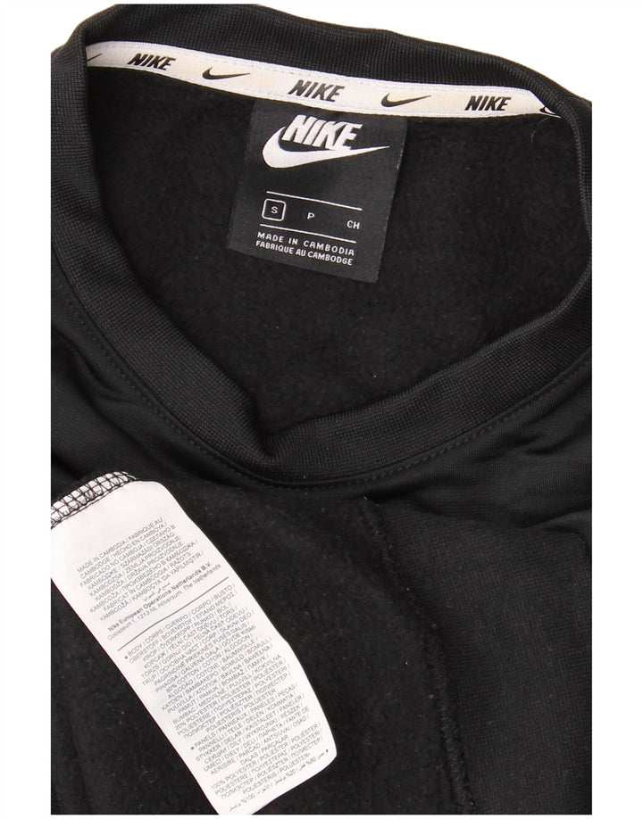 NIKE grafisk sweatshirt til mænd, lille sort bomuld