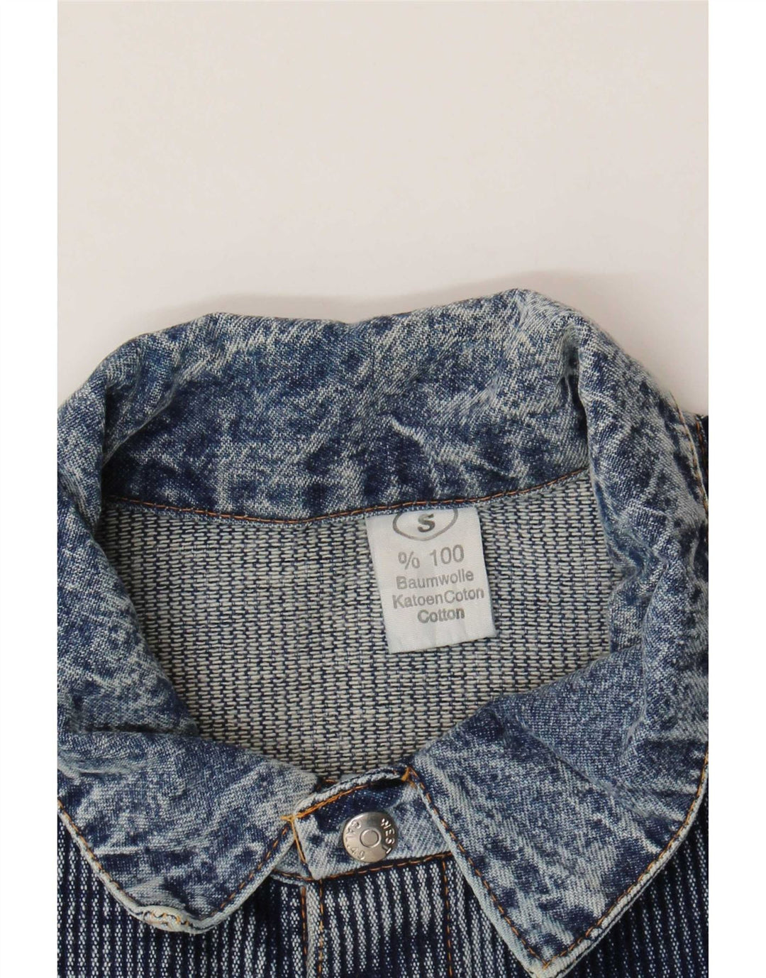 Vintage Herre Loose Fit Kortærmet Pullover Denim Shirt Lille Blå Bomuld
