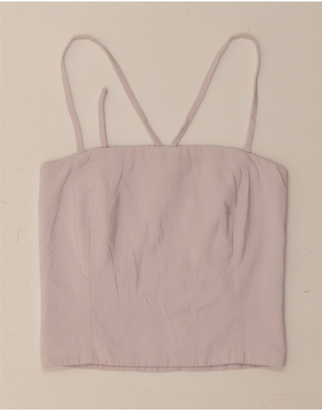 Zara Womens Crop Corset Top UK 8 Small Purple Modal