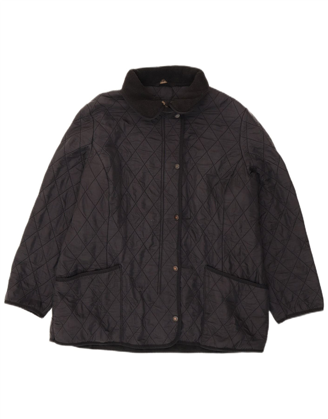 BARBOUR Quiltet jakke til kvinder UK 20 2XL Sort polyamid
