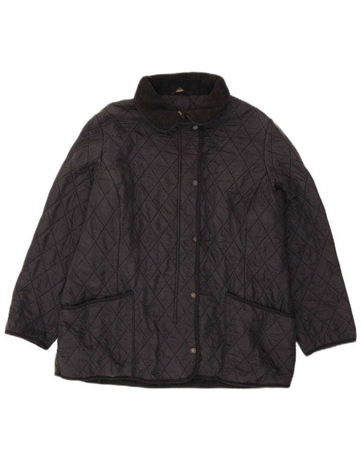 BARBOUR Quiltet jakke til kvinder UK 20 2XL Sort polyamid