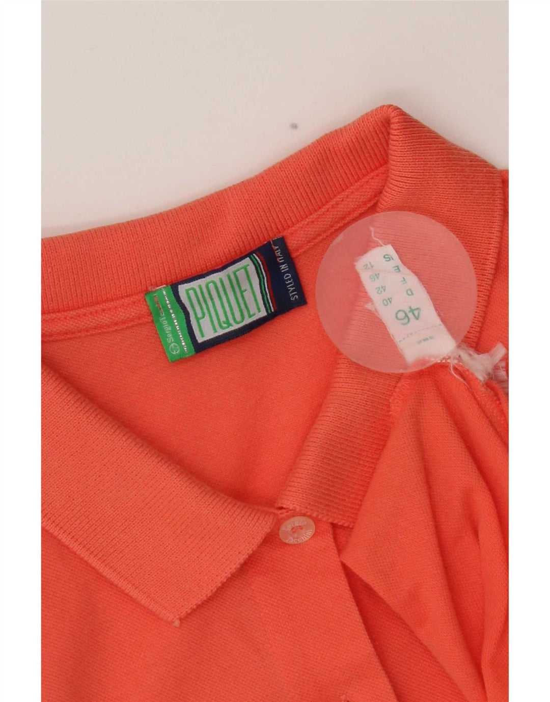 Sergio Tacchini Dame ærmeløs skjortekjole IT 46 Large Orange