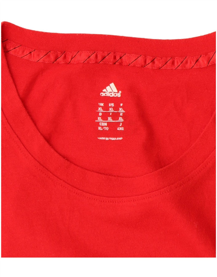 Adidas Grafisk T-Shirt Top til mænd XL Rød