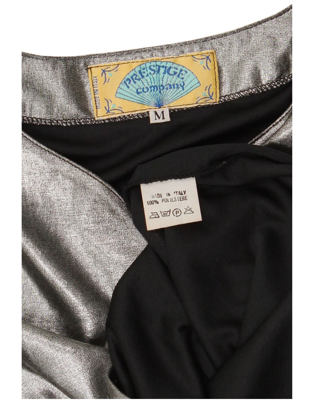 Prestige Dame Langærmet Bluse Top UK 12 Medium Sølv Polyester